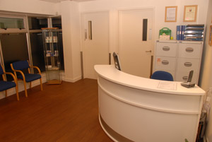 cambridge chiropodist reception room